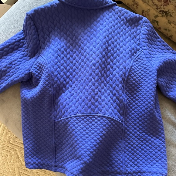 Isaac Mizrahi knit quilted moto jacket women’s size large - Picture 6 of 6